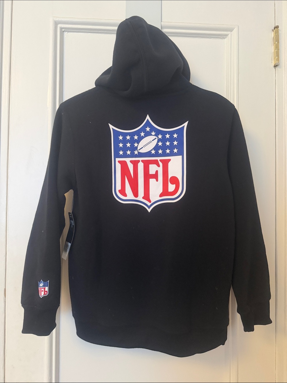 NFL Black Pullover Hoodie with Shield Logo